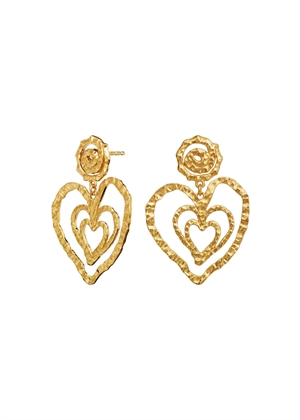 Beate earrings Forgyldt Maanesten